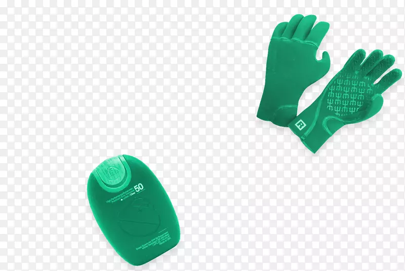 手套绿色塑料设计