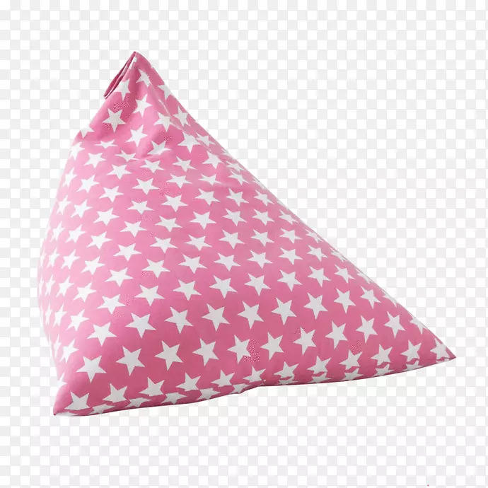 三角形粉红豆袋