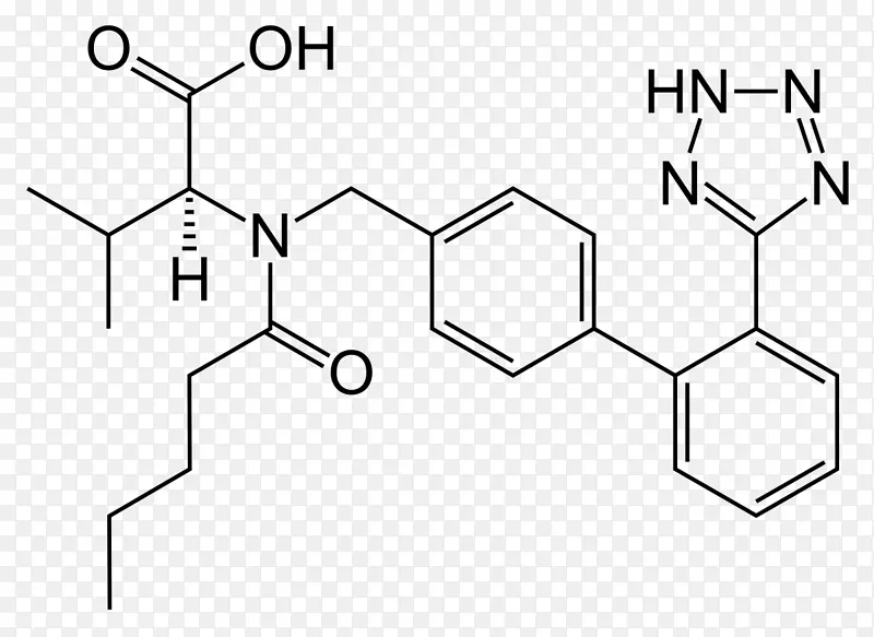 缬沙坦/氢氯噻嗪化学式高血压血管紧张素Ⅱ受体阻滞剂
