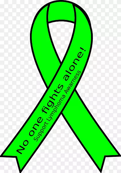 霍奇金淋巴瘤绿色意识丝带剪贴画-癌症标志纹身