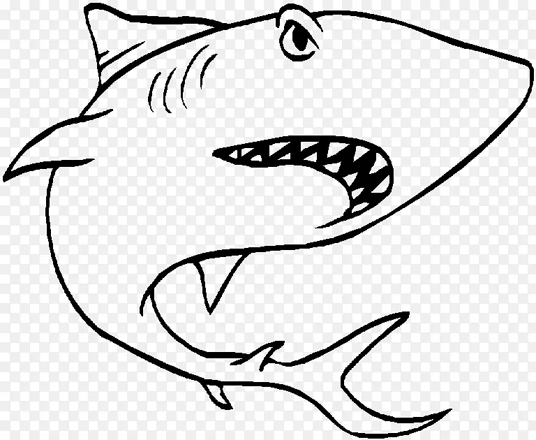 大白鲨着色书，锤头鲨，牛鲨，鲨鱼