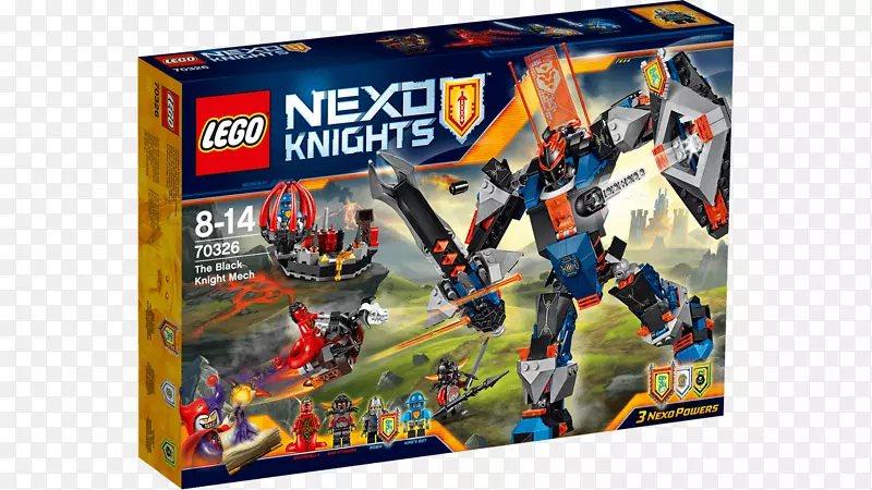 乐高70326 Nexo骑士黑色骑士机械玩具-玩具