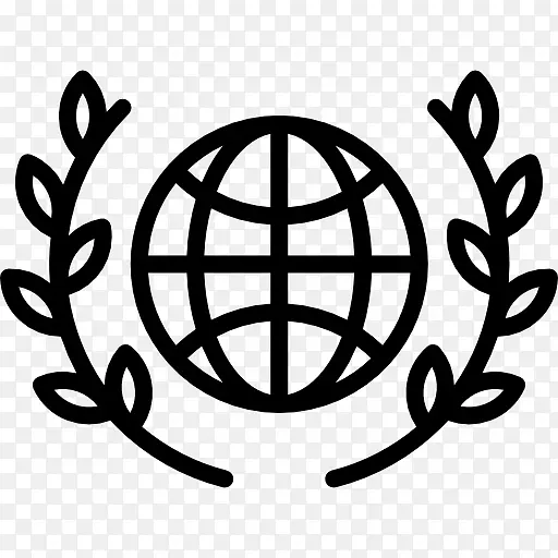 地球与橄榄枝图标PNG图片素材下载_图片编号5543408-PNG素材网