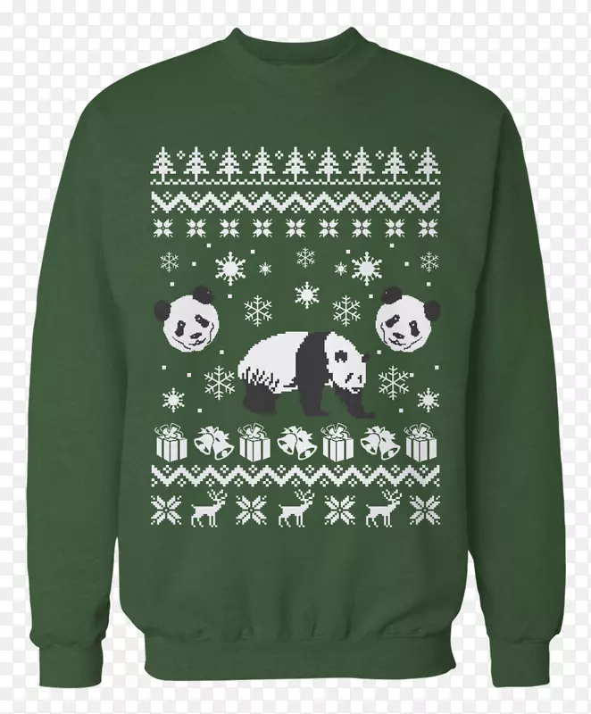 圣诞套头衫毛衣圣诞日-大熊猫