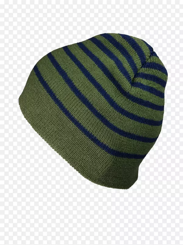细长羊毛针织帽绿帽男
