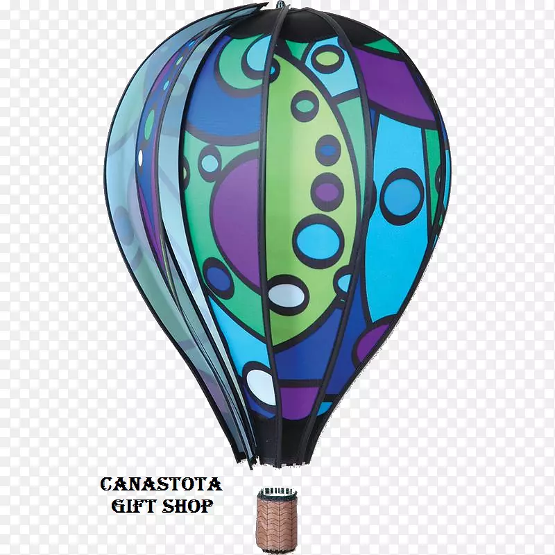 热气球盒风筝风梯度波浪线