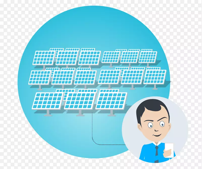 太阳能光伏电站平滑工厂标志-太阳能农场