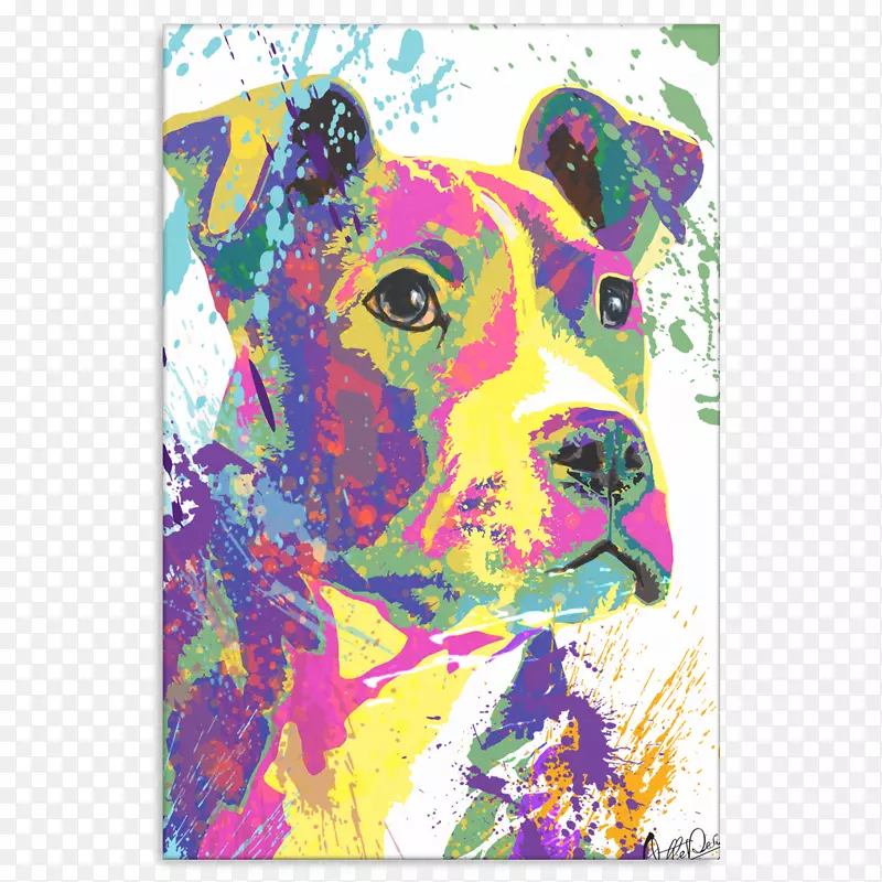 狗现代艺术丙烯酸油漆-狗