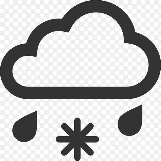 雨雪混合电脑图标天气-BBC天气图标