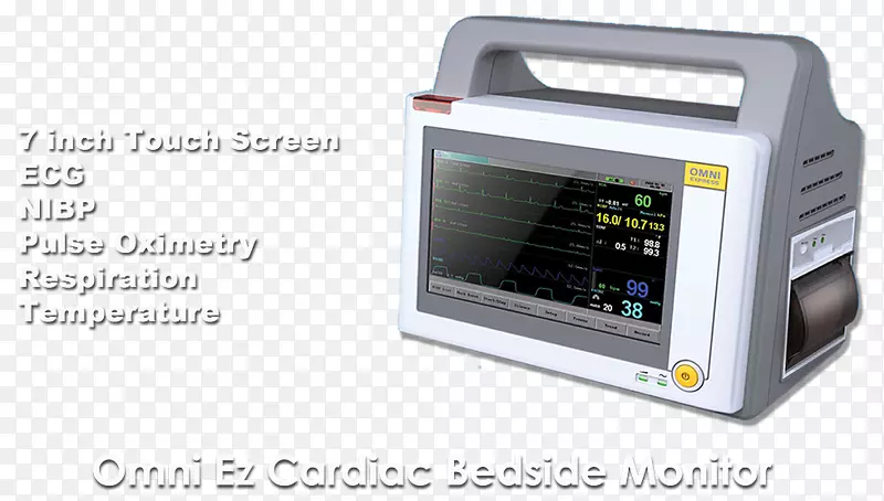 心脏监护生命体征心电图计算机监测器心脏监测器