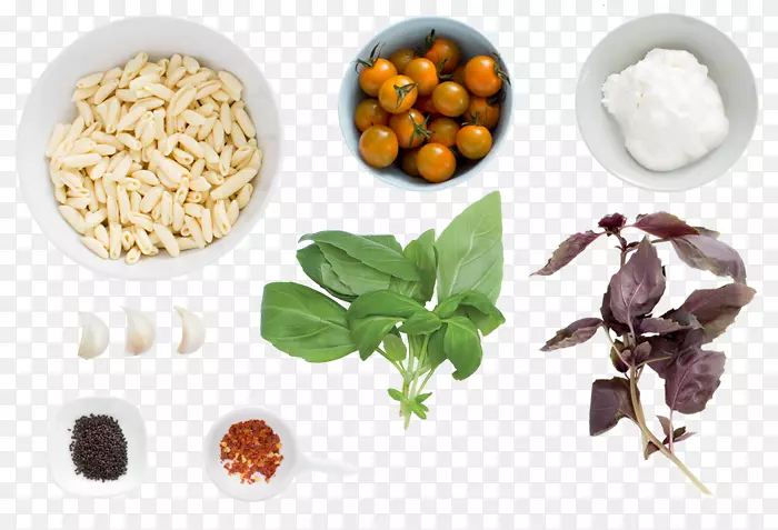 素菜，意大利面，深蛋白石，罗勒成分，白罗勒种子-甜罗勒