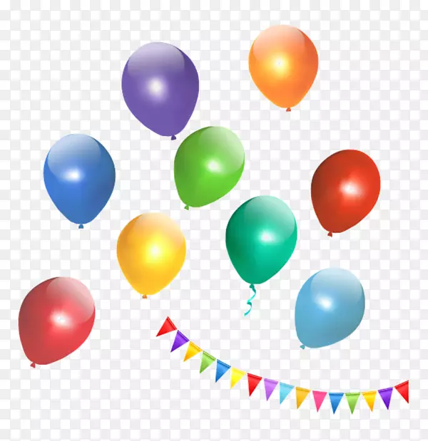 生日气球剪贴画-派对