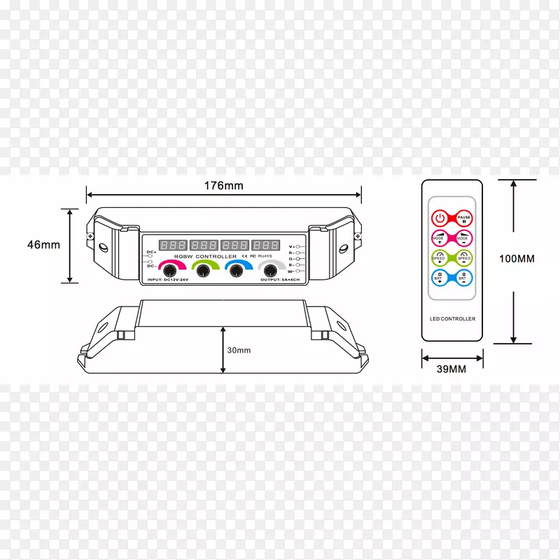 电子配件rgb颜色模型led带光调光器-苔藓