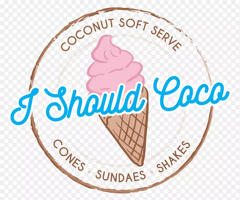 布鲁克林创意联盟标志品牌线字体-冰淇淋设计