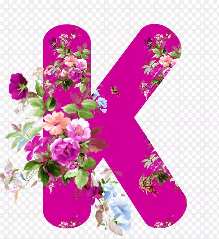 花卉设计字母表花字母玫瑰花
