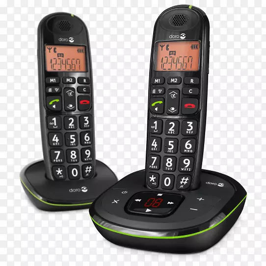 无绳大按钮背音105 wr双可视呼叫通知无绳电话-电话固定装置