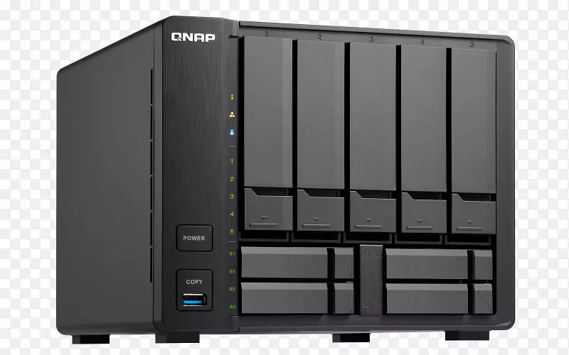 网络存储系统QNAP BAY NAS QNAP系统公司10千兆以太网DDR 4 SDRAM-TV智能