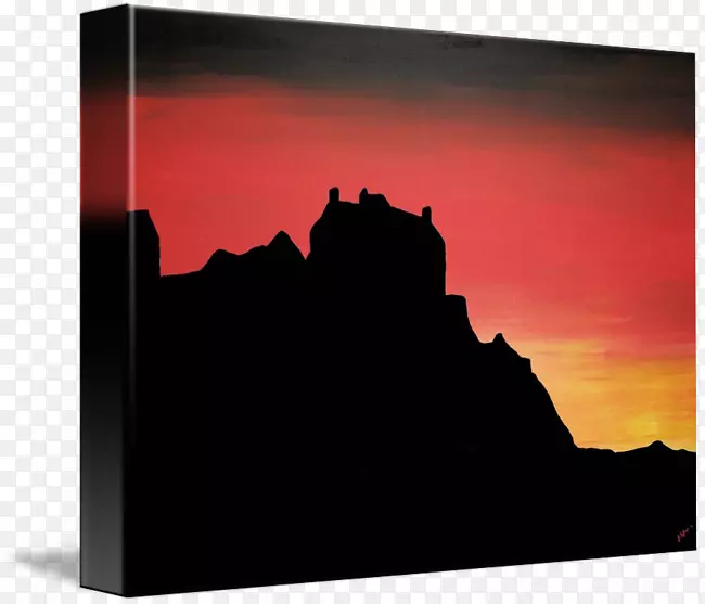 摄影剪影画框矩形-爱丁堡城堡
