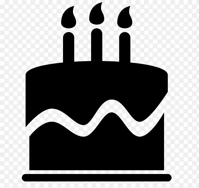 生日纸杯蛋糕电脑图标保持冷静并进行生日