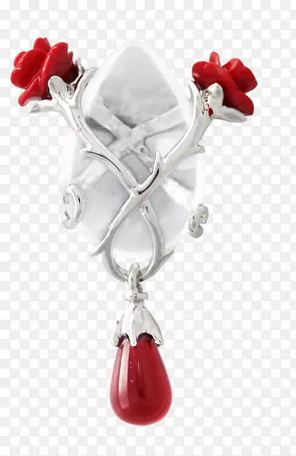 耳环，宝石，珠宝，水晶守护者-玫瑰荆棘
