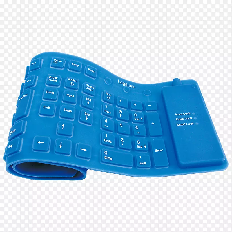 电脑键盘笔记本电脑数字键盘空格键PS/2端口-PlayStation蓝色