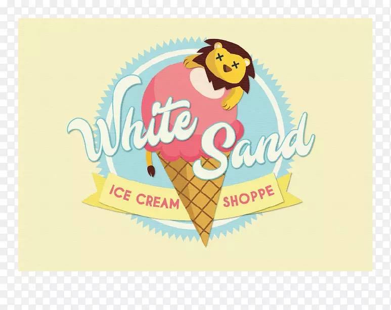 冰淇淋圆锥形标志剪贴画-降下的冰淇淋