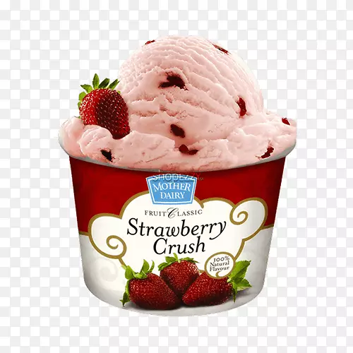 冷冻酸奶圣代冰淇淋牛奶草莓冰淇淋