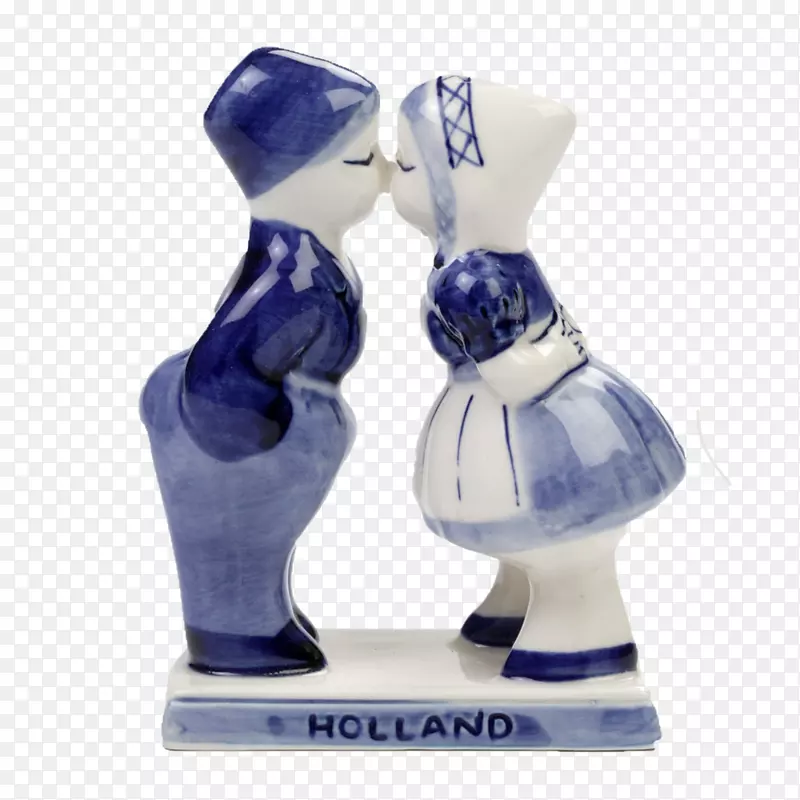 荷兰文纪念品雕像瓷器-亲吻夫妇