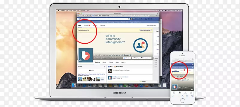 MacBook Air膝上型电脑监控facebook中的固态驱动器