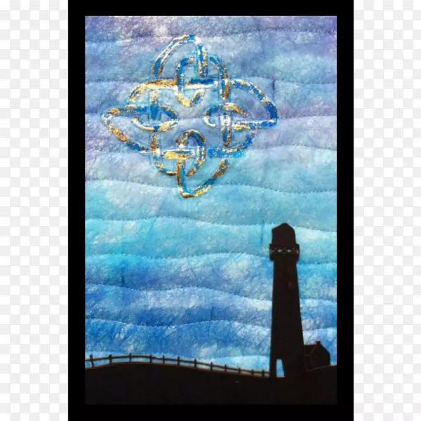 现代艺术画框微软蔚蓝现代建筑-灯塔剪影