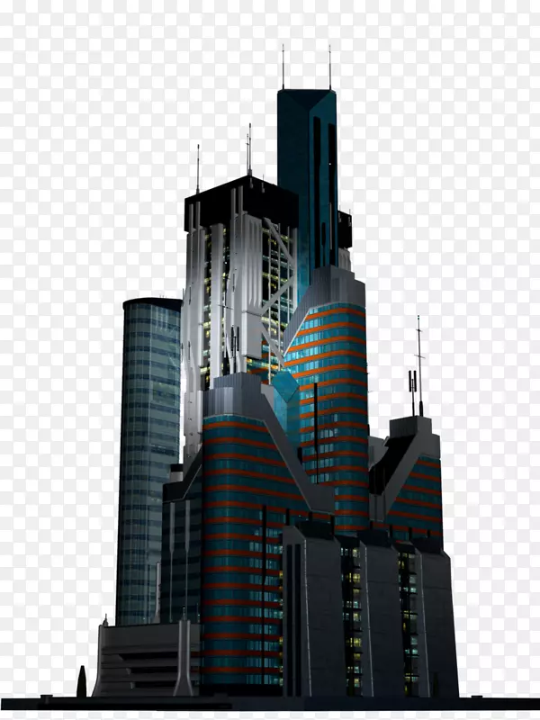 摩天大楼建筑艺术天际线高层建筑科幻小说