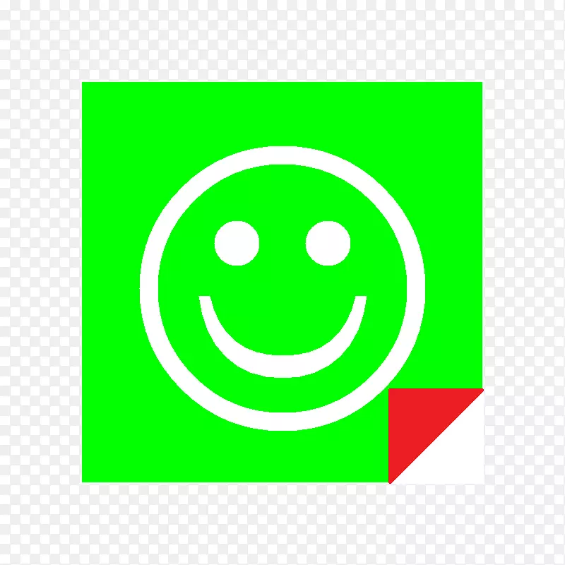 绿色电脑图标上的笑脸-笑脸