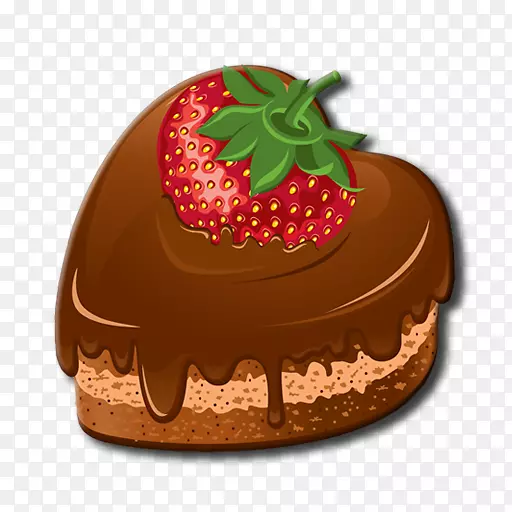 草莓蛋糕巧克力蛋糕剪贴画-草莓