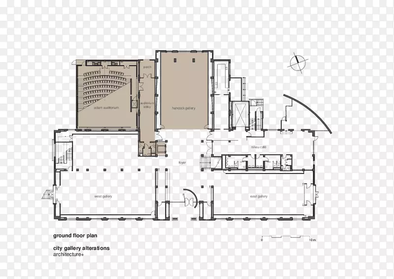 城市画廊惠灵顿建筑平面图-底层