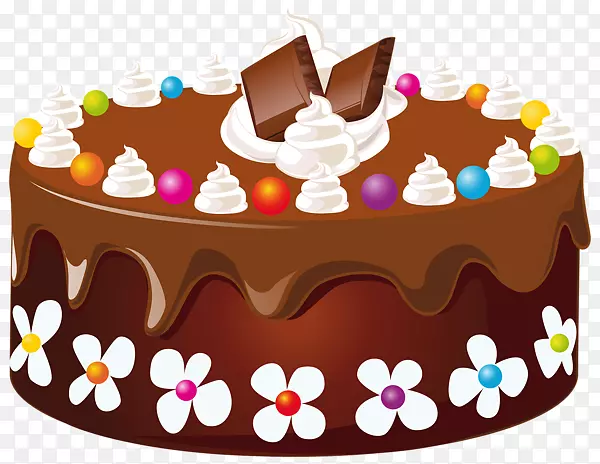 巧克力蛋糕黑森林生日蛋糕剪贴画巧克力蛋糕