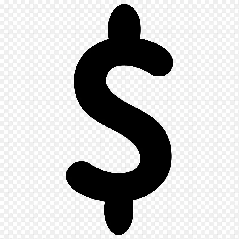 美元签名电脑图标剪贴画-美元