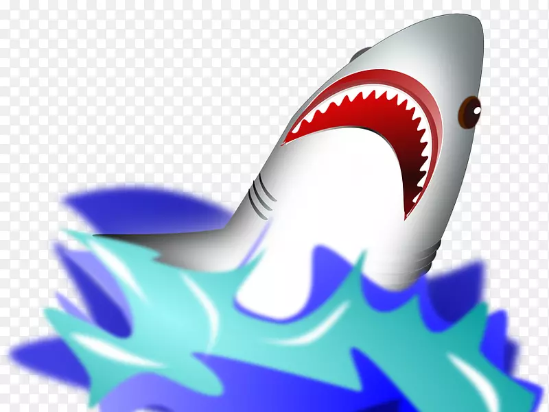 大白鲨软骨鱼鲨鱼牙夹艺术