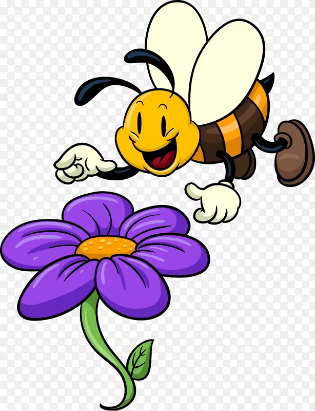 蜜蜂图形插图夹艺术.花蜂