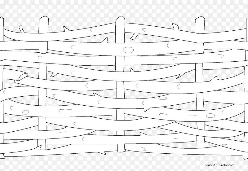 着色页，着色书，篱笆线，艺术绘图.篱笆
