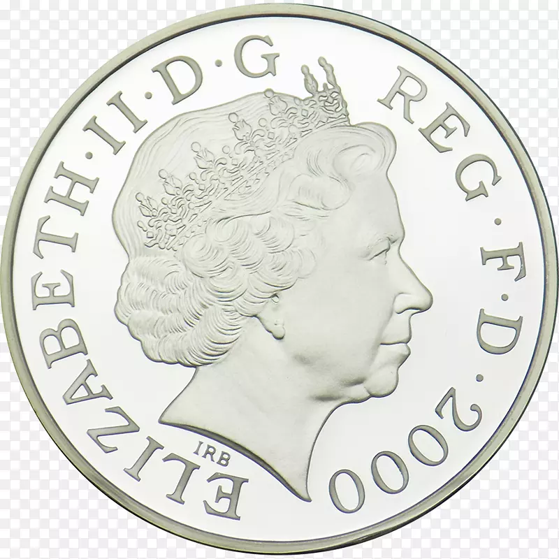 英国硬币英镑五十便士银币皇冠