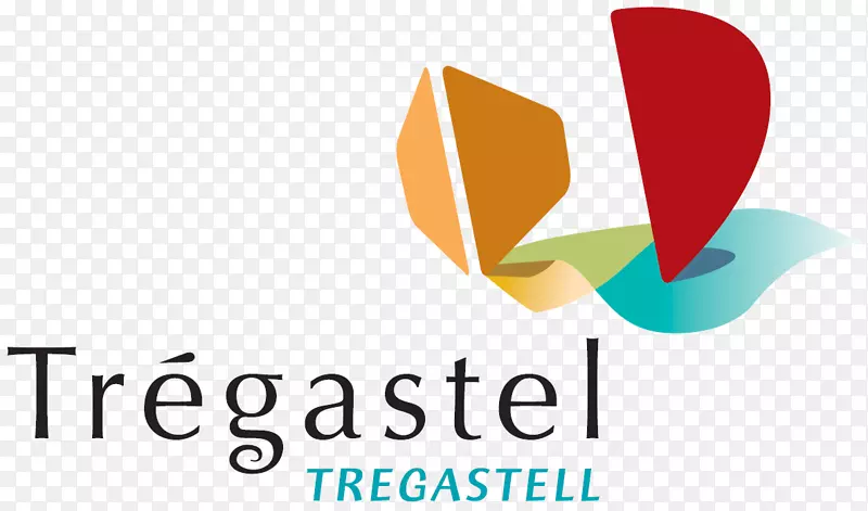 Trégastel徽标小插画艺术设计-法国徽标