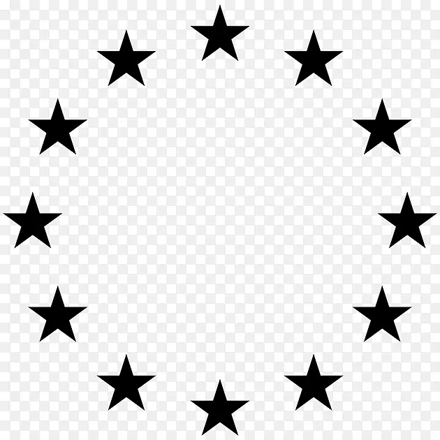 剪贴画图形圈欧洲联盟星白图案