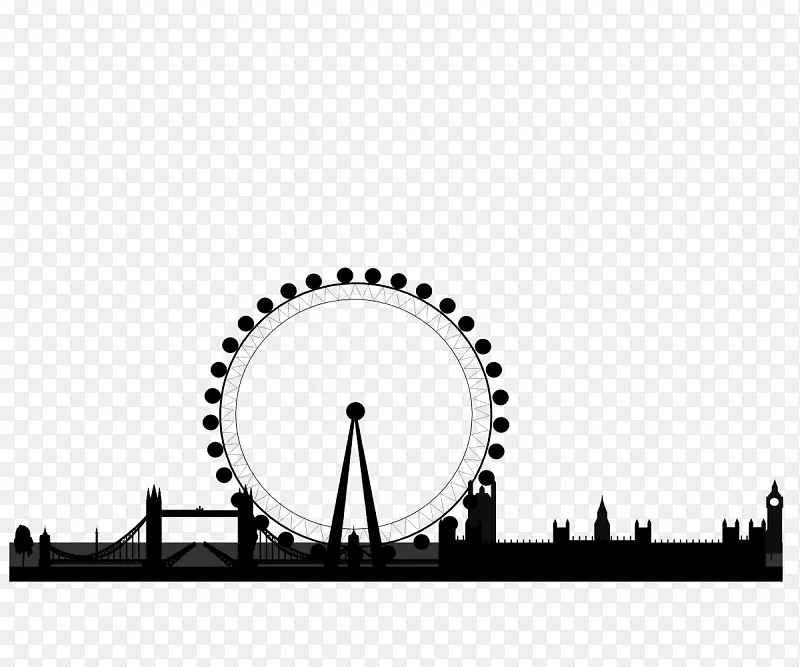 伦敦眼大本宫威斯敏斯特剪贴画图形-伦敦眼