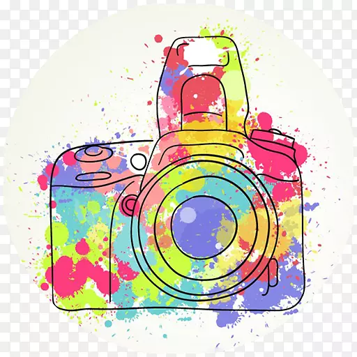 摄影绘图照相机水彩画图像照相机