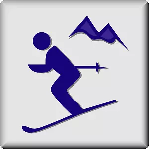 高山滑雪剪贴画-滑雪场悬崖