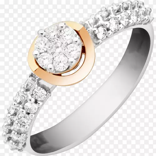 结婚戒指银白金比特西结婚戒指