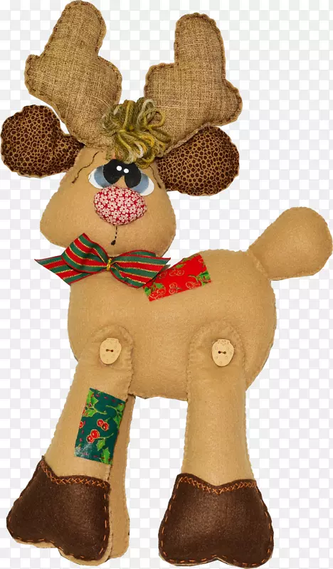 驯鹿毛绒动物&可爱的玩具圣诞节装饰品-驯鹿