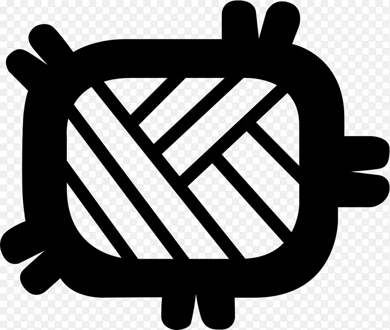 剪贴画纺织藤标志黑白坚固