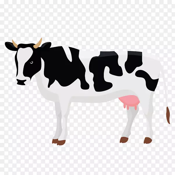 奶牛牛犊图插画艺术-奶牛高清