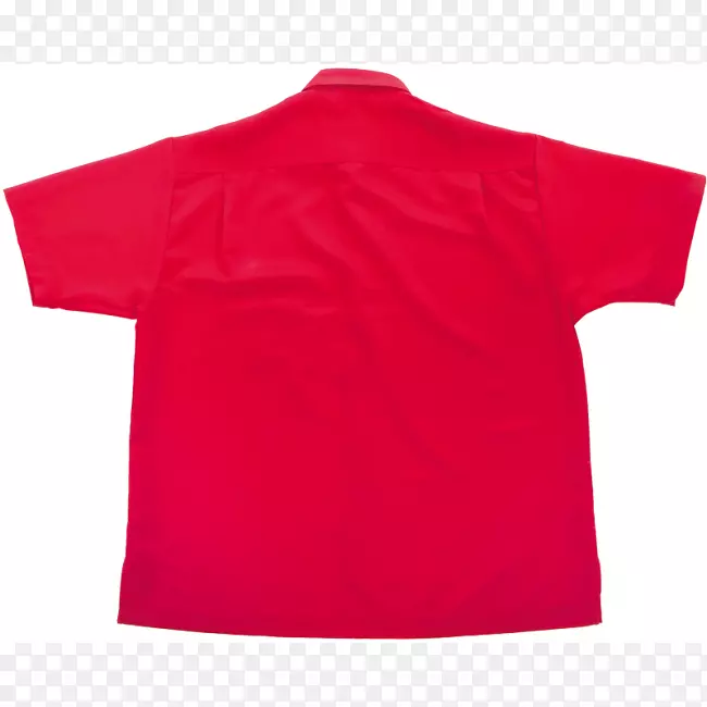 T恤袖马球衫红棉质t恤